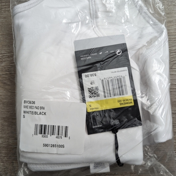 Nike Womens Nike Dri-FIT Indy LL Bra - Womens White/White Size S - Picture 8 of 10